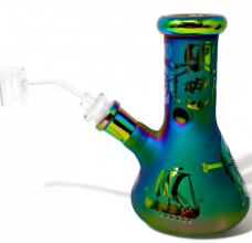 6.5 PATTERNED FROSTED BEAKER WATER PIPE
