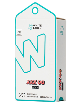 WHITE LABEL 2G THC-V + TH-P + CDT LIVE RESIN DISPOSABLE