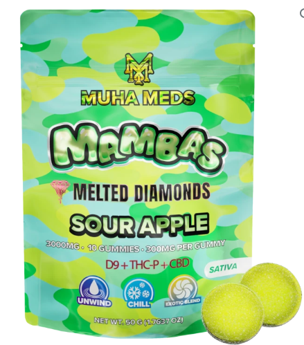 MUHA MEDS MELTED DIAMONDS 3000MG GUMMIES (300MG/GUMMY)