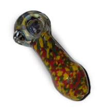 3" ASSORTED COLOR & CRUSHED DESIGN HAND PIPE (VPK-HP-67)