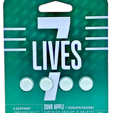 7-LIVES 7-HYDROXYMITRAGYNINE 18MG CHEWABLE TABLES (4 TABLETS/PACK)
