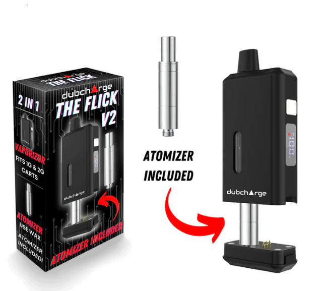 DUBCHARGE FLICK V2 CART BATTERY WITH ATOMIZER