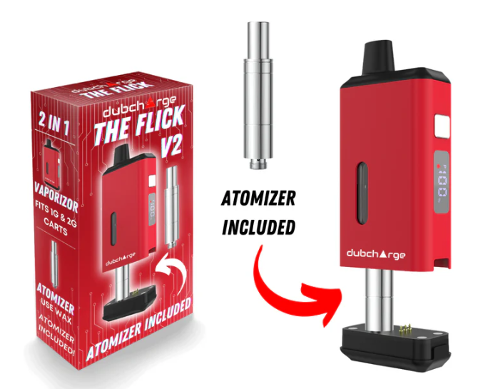 DUBCHARGE FLICK V2 CART BATTERY WITH ATOMIZER