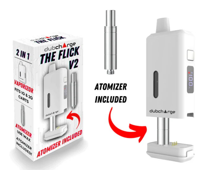DUBCHARGE FLICK V2 CART BATTERY WITH ATOMIZER