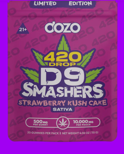 DOZO D9 SMASHERS 500MG/GUMMY 10,000MG PER POUCH