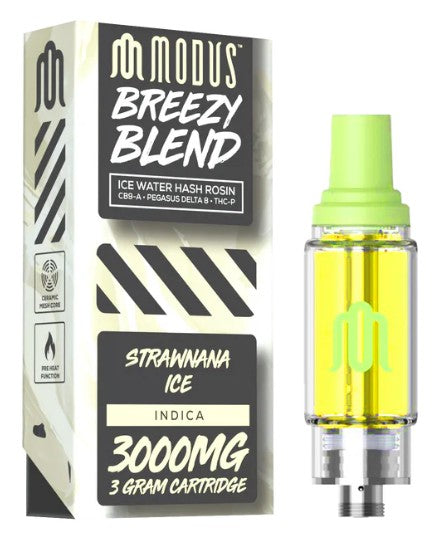 MODUS BREEZY BLEND (ICE WATER HASH ROSIN CB9-A + PEGASUS D8 + THC-P) 3 GRAM CARTRIDGE