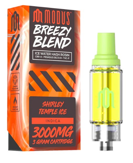 MODUS BREEZY BLEND (ICE WATER HASH ROSIN CB9-A + PEGASUS D8 + THC-P) 3 GRAM CARTRIDGE