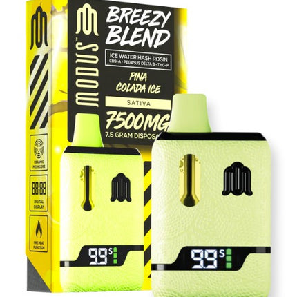 MODUS BREEZY BLEND (ICE WATER HASH ROSIN CB9-A + PEGASUS D8 + THC-P) 7.5 GRAM DISPOSABLE
