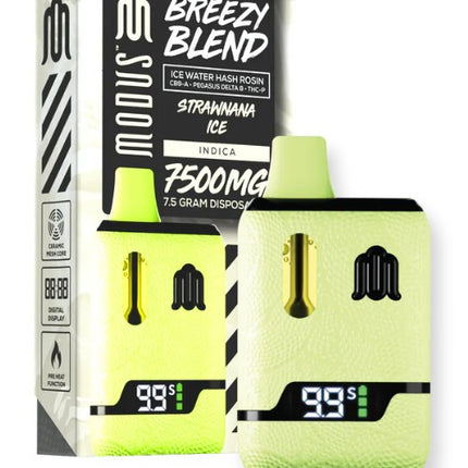 MODUS BREEZY BLEND (ICE WATER HASH ROSIN CB9-A + PEGASUS D8 + THC-P) 7.5 GRAM DISPOSABLE