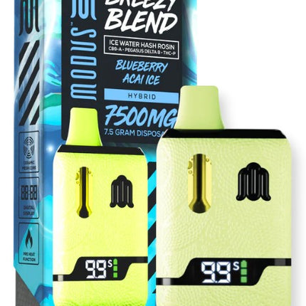 MODUS BREEZY BLEND (ICE WATER HASH ROSIN CB9-A + PEGASUS D8 + THC-P) 7.5 GRAM DISPOSABLE