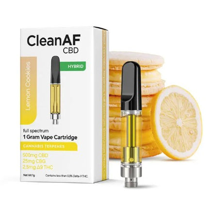 CLEAN AF CBD FULL SPECTRUM CANNABIS TERPENES 1G CARTRIDGE (500MG CBD + 25MG CBG + 2.5MG D9)