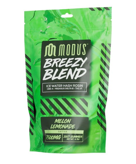 MODUS BREEZY BLEND (ICE WATER HASH ROSIN CB9-A + PEGASUS D8 + THC-P) 7500MG 20CT GUMMIES