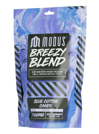 MODUS BREEZY BLEND (ICE WATER HASH ROSIN CB9-A + PEGASUS D8 + THC-P) 7500MG 20CT GUMMIES