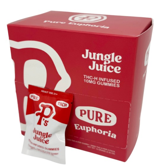 PURE P'S THCH INFUSED GUMMIES 10MG PER GUMMY (2PC PER PACK) (3O PACK DISPLAY)
