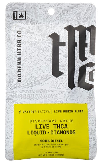 MODERN HERB CO 1G LIVE RESIN THC-A LIQUID DIAMONDS CARTRIDGE