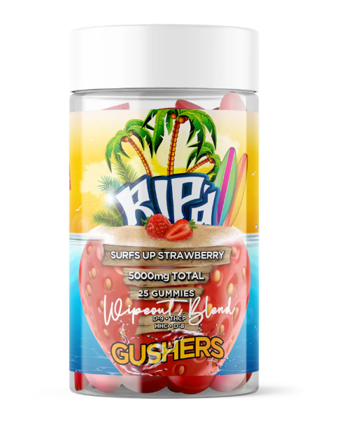 RIP'D GUSHERS GUMMIES WIPEOUT BLEND (DELTA-9 + THC-A + HHC + DELTA-8) 200MG/GUMMY 10CT/PACK