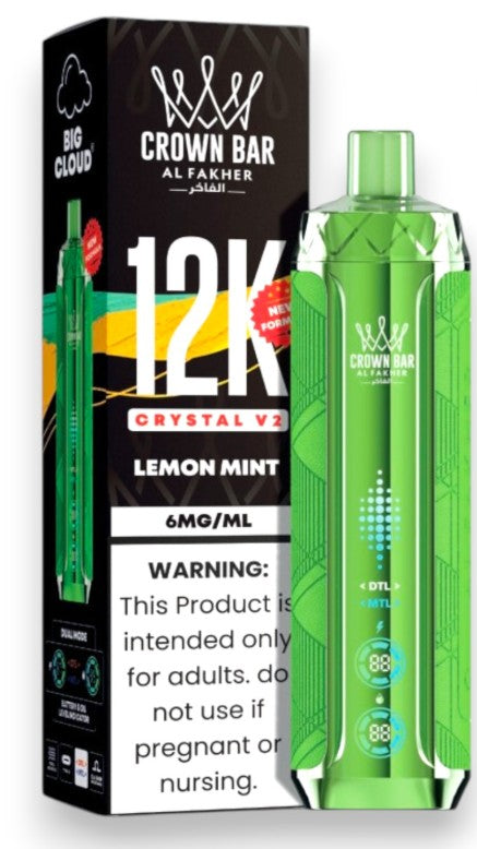 CROWN BAR AL FAKHER 12K CRYSTAL V2 EDITION DISPOSABLE (5CT DISPLAY)