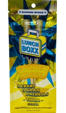 LUNCH BOX 2 GRAM THC-A DIAMOND INFUSED PRE-ROLLS (2CT PACK)