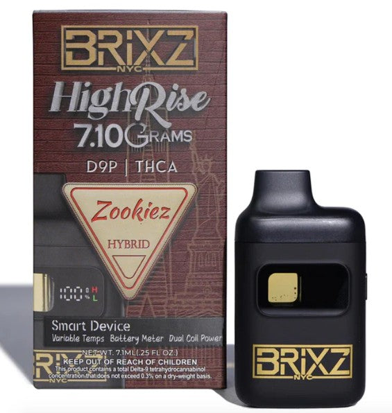 BRIXZ HIGH RISE 7.1 GRAMS THC-A DISPOSABLE (5CT DISPLAY)