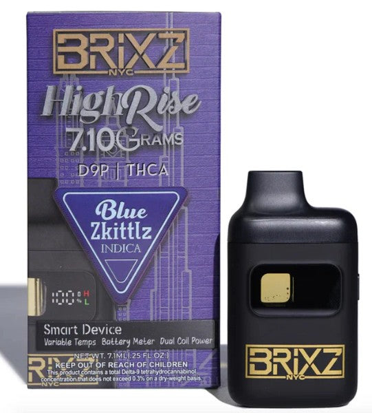BRIXZ HIGH RISE 7.1 GRAMS THC-A DISPOSABLE (5CT DISPLAY)