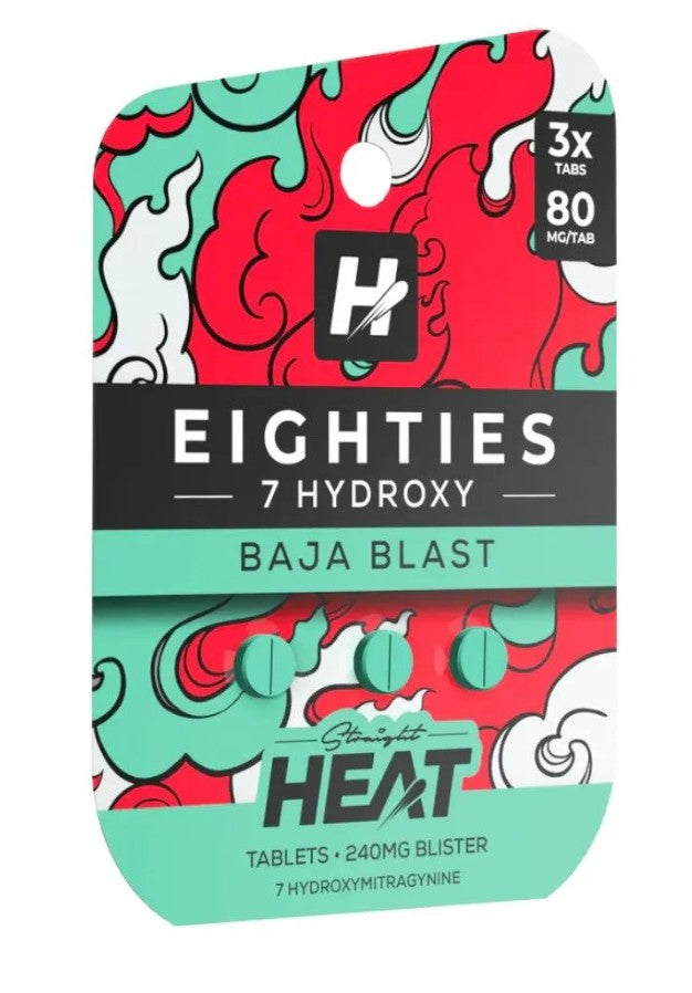 STRAIGHT HEAT EIGHTIES 7-HYDROXY 80MG TABLET (3CT PACK)