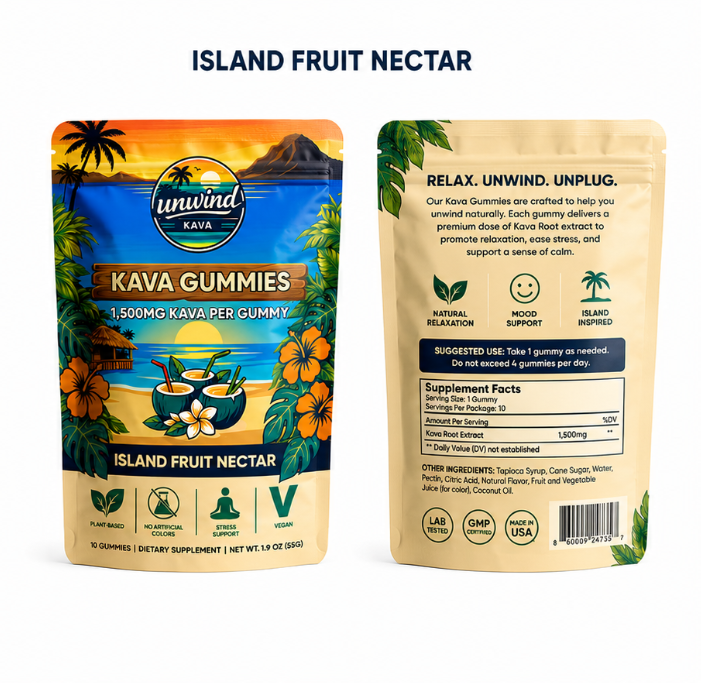 UNWIND KAVA GUMMIES 1500MG KAVA PER GUMMY (10CT BAG)