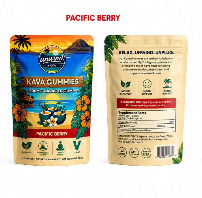 UNWIND KAVA GUMMIES 1500MG KAVA PER GUMMY (10CT BAG)