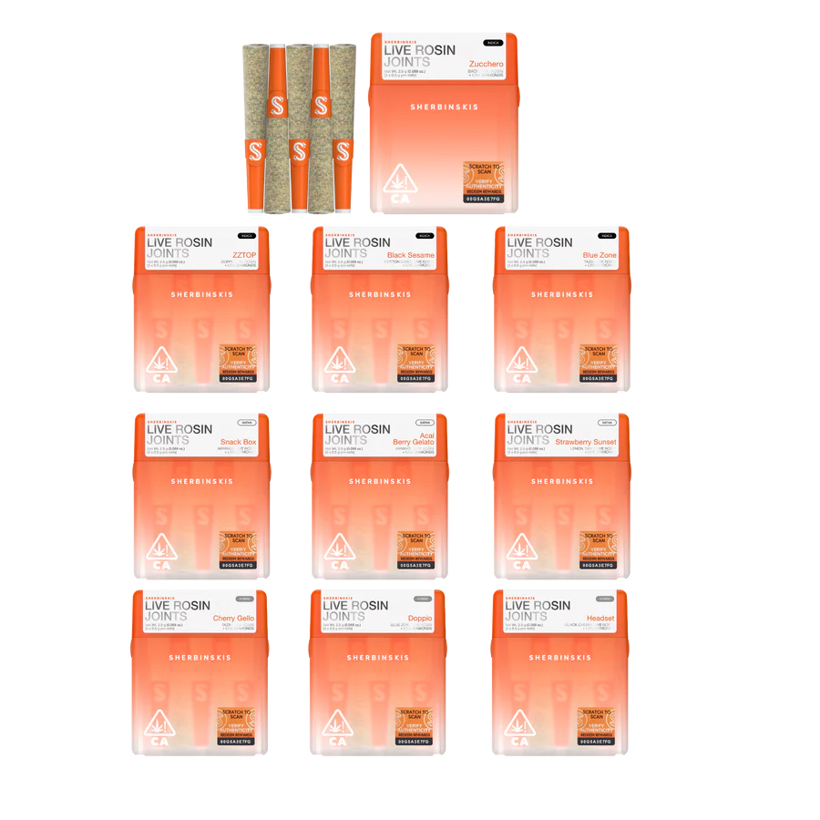 SHERBINSKIS THCA LIVE ROSIN JOINTS (5 X 0.5G PER PACK)