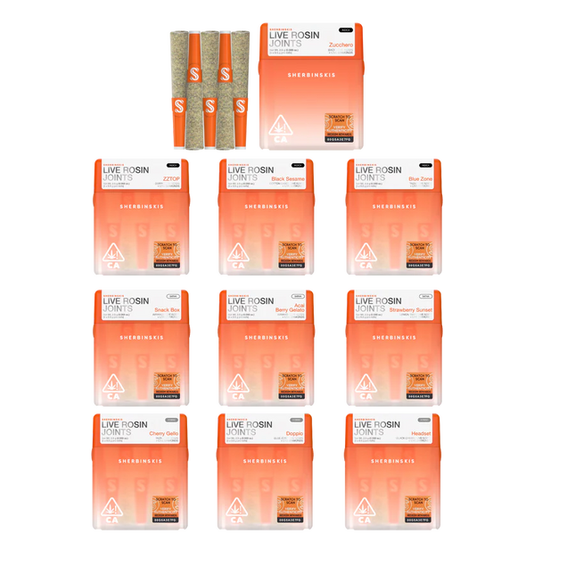 SHERBINSKIS THCA LIVE ROSIN JOINTS (5 X 0.5G PER PACK)