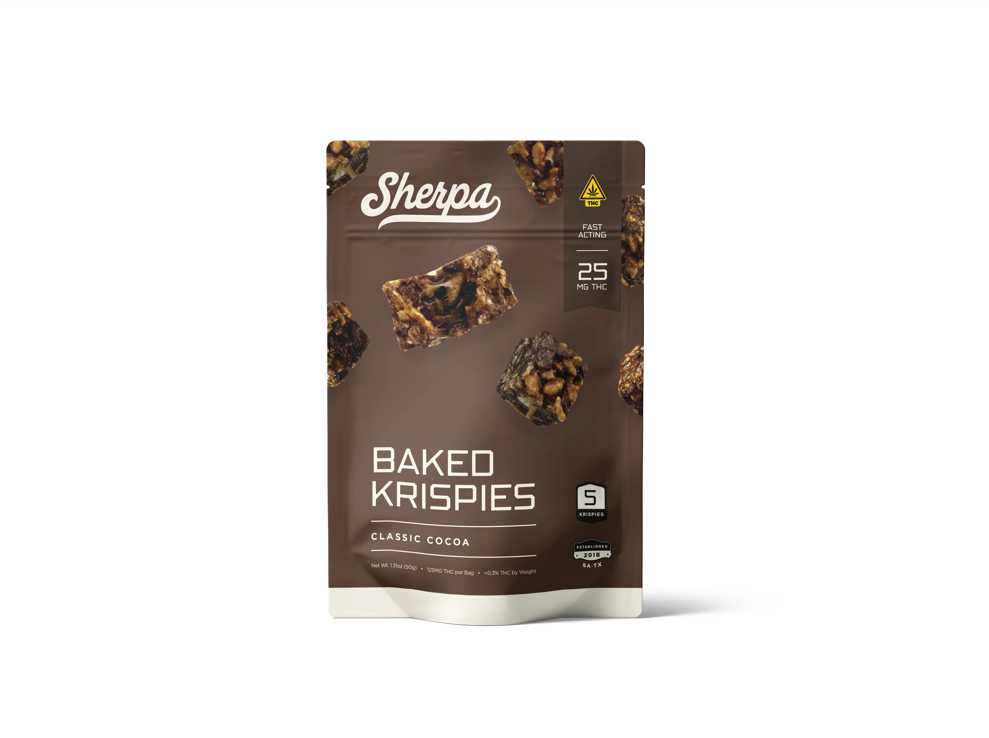 SHERPA 25MG THC KRISPIES BAG (5CT X 25MG)