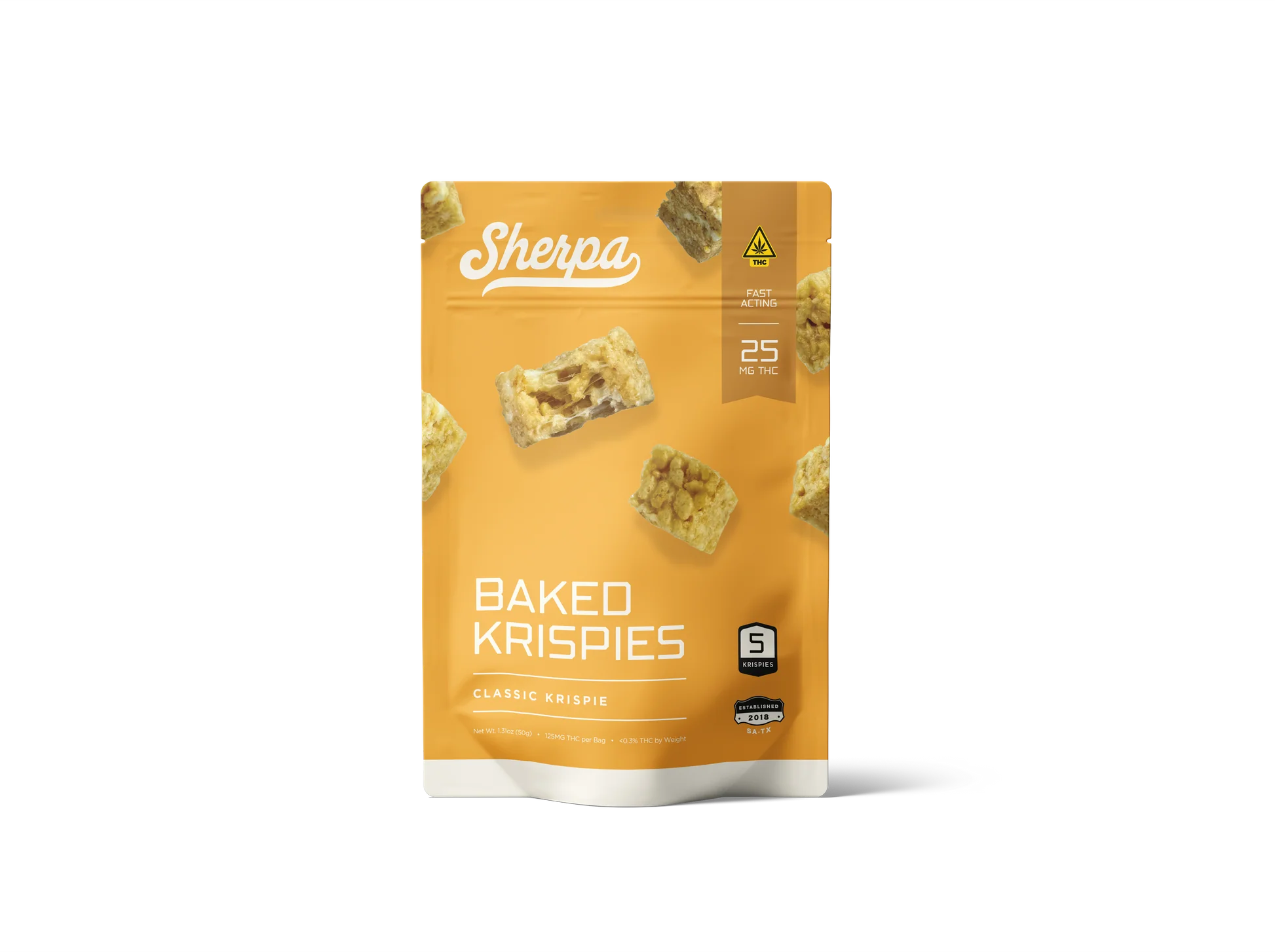 SHERPA 25MG THC KRISPIES BAG (5CT X 25MG)