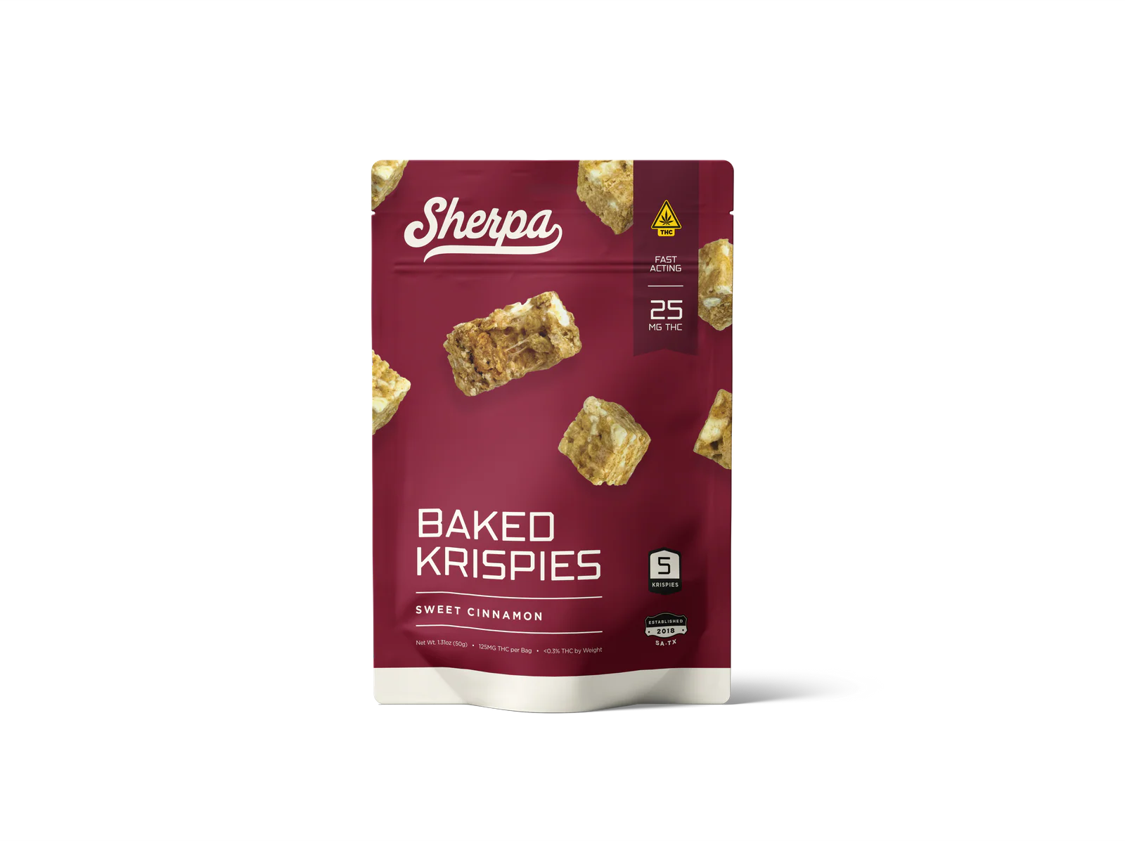 SHERPA 25MG THC KRISPIES BAG (5CT X 25MG)