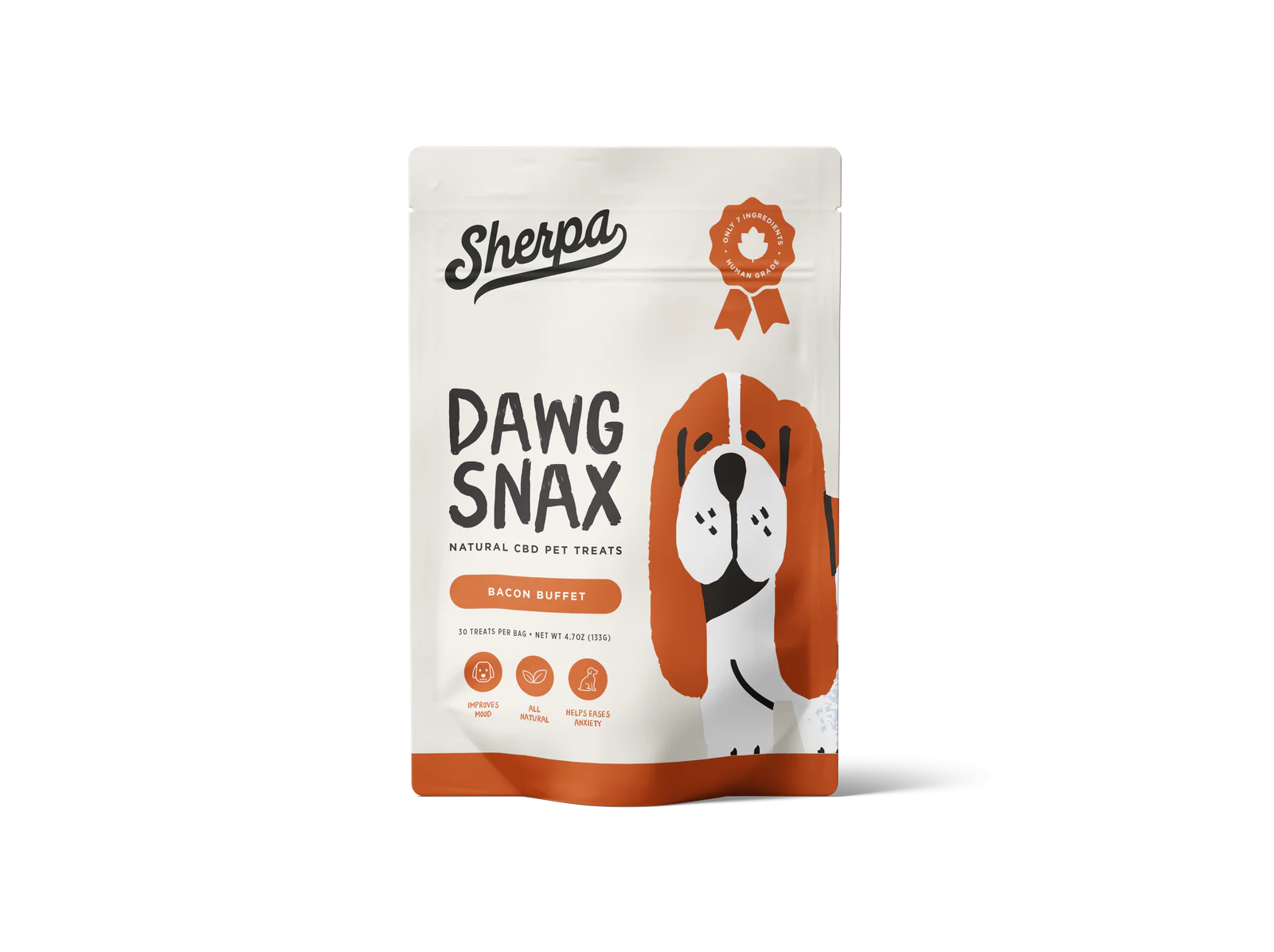 SHERPA 25MG CBD DAWG SNAX BAG (30CT X 25MG)
