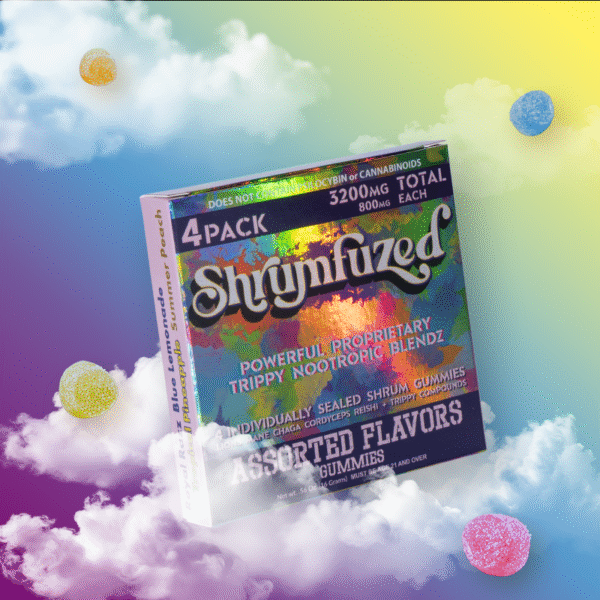 SHRUMFUZED 3200MG MUSHROOM GUMMIES (4CT/PACK)