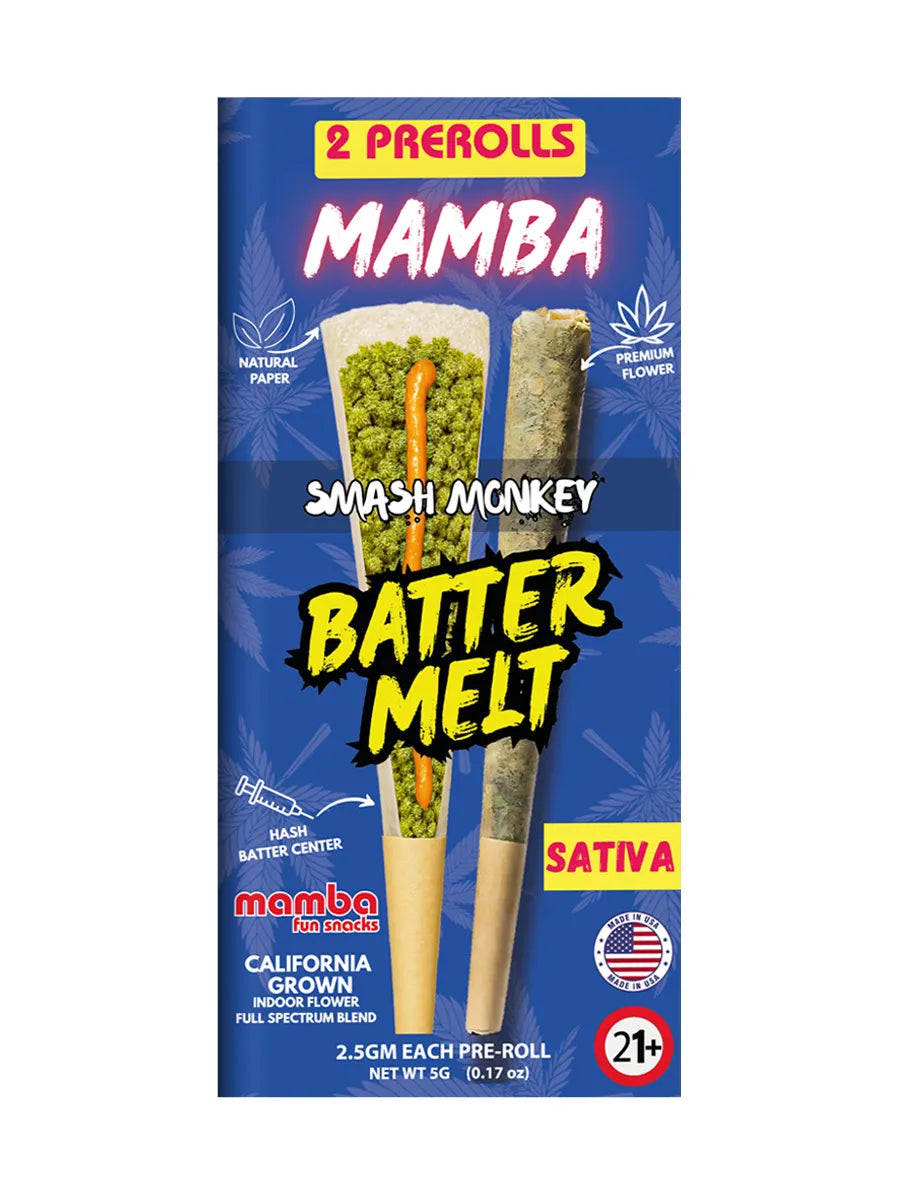 MAMBA BETTER MELT 2.5 GRAM THC-A HASH BATTER PRE ROLL (2CT/PACK)