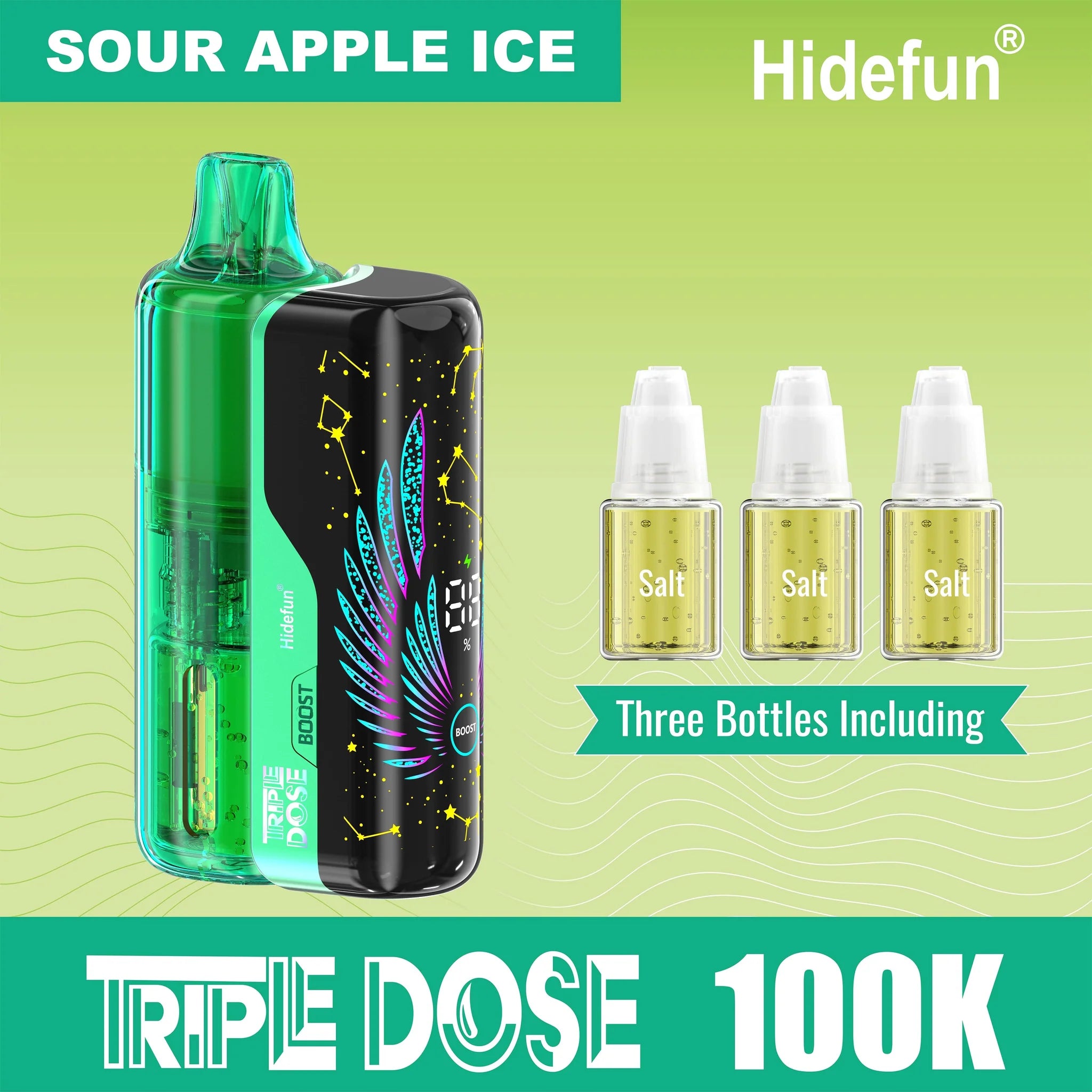 HIDEFUN TRIPLE DOSE DISPOSABLE POD 100K PUFFS (5CT DISPLAY)