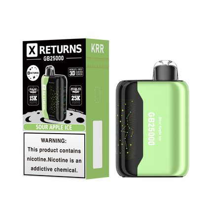X RETURN 25K PUFFS 5% DISPOSABLE (5CT DISPLAY)
