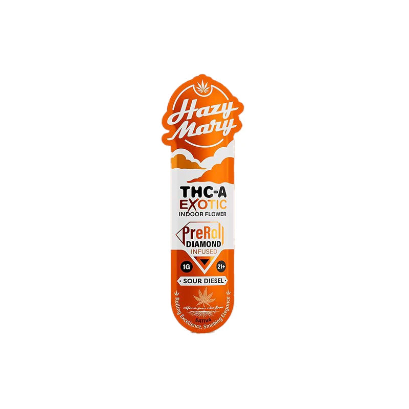 HAZY MARY 1 GRAM THC-A DIAMOND INFUSED PRE ROLL (40CT/BOX)