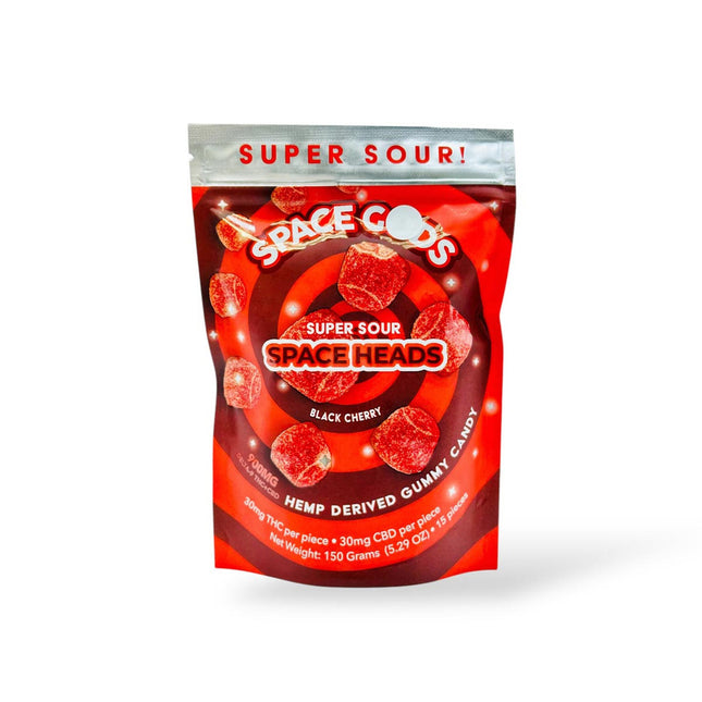 SPACE GODS SPACE HEADS 30MG HEMP DERIVED GUMMIES (15CT/BAG, 900MG/BAG)