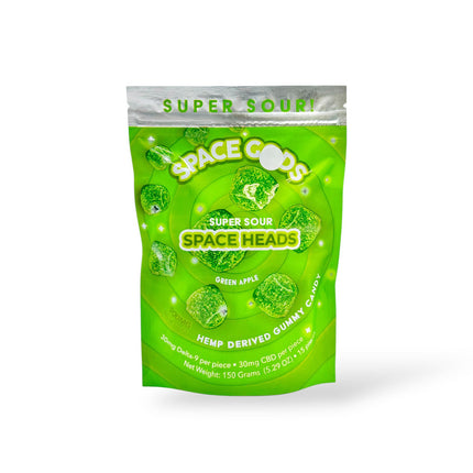SPACE HEADS 30MG HEMP DERIVED GUMMIES (15CT/BAG, 900MG/BAG)