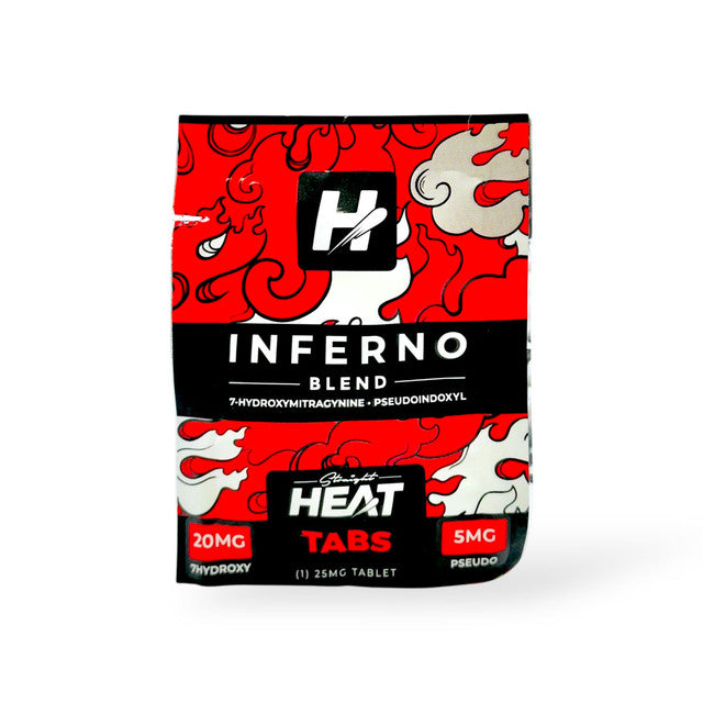 STRAIGHT HEAT INFERNO BLEND (7-HYDROXY + PESUDO) 20MG TABLET (3CT PACK)