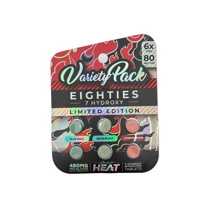 STRAIGHT HEAT EIGHTIES PSEUDO 80MG TABLET (6CT PACK) | VARIETY PACK LIMITED EDITION