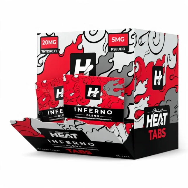 STRAIGHT HEAT INFERNO BLEND (7-HYDROXY + PESUDO) 20MG TABLET (25CT BOX)