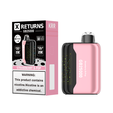 X RETURN 25K PUFFS 5% DISPOSABLE (5CT DISPLAY)