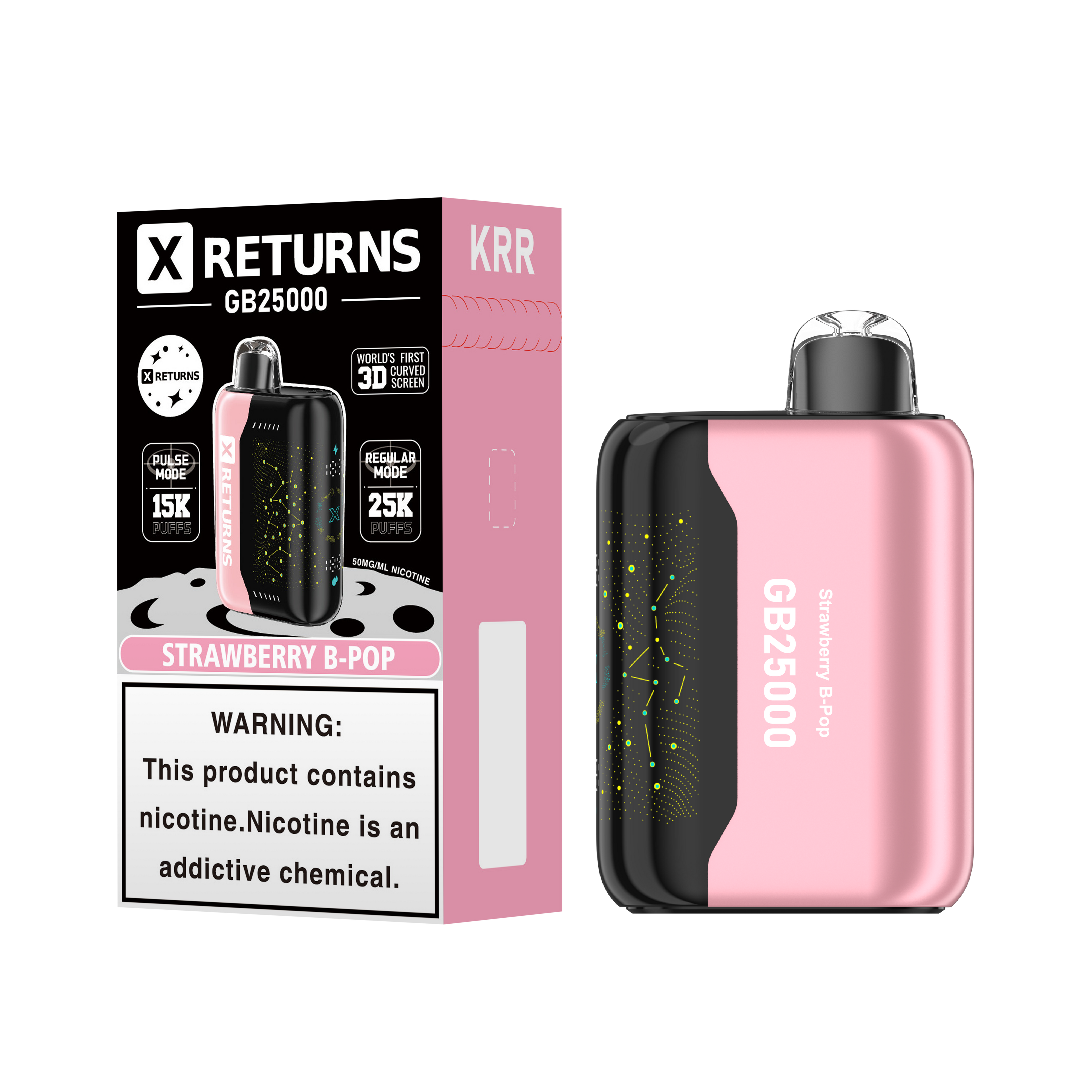 X RETURN 25K PUFFS 5% DISPOSABLE (5CT DISPLAY)