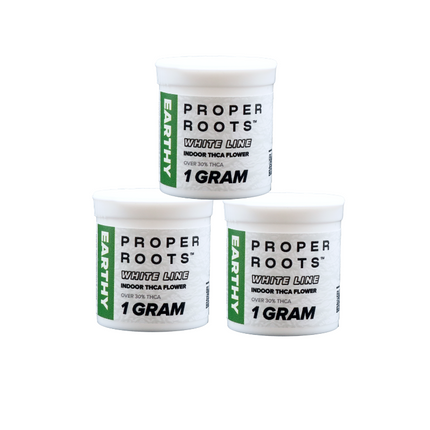 PROPER ROOTS WHITE LINE INDOOR 1 GRAM THCA FLOWER (20CT JAR)