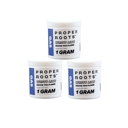 PROPER ROOTS WHITE LINE INDOOR 1 GRAM THCA FLOWER (20CT JAR)