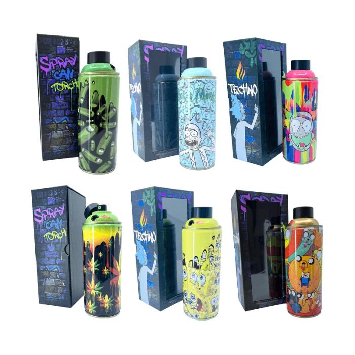 TECHNO SPRAY CAN TORCH ASSORTED DESIGN