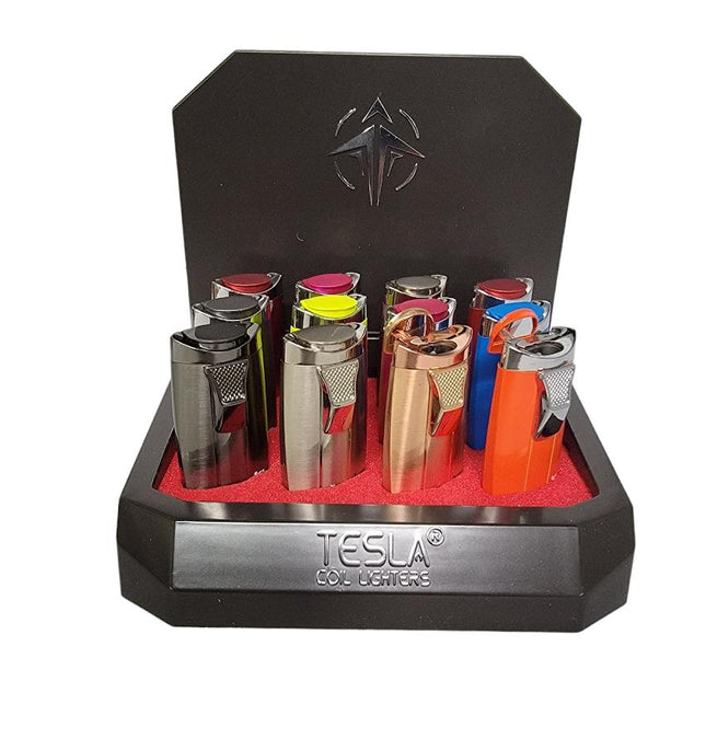 TESLA 2 TORCH PUSH UP CAP LIGHTER MODEL# 61608 (12CT DISPLAY) Default Title 818766014106