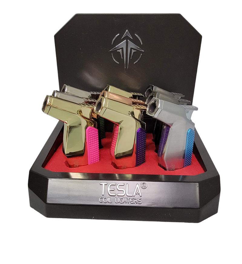 TESLA TORCH 45 DEGREE SS LIGHTER MODEL# 61612 (9CT DISPLAY)
